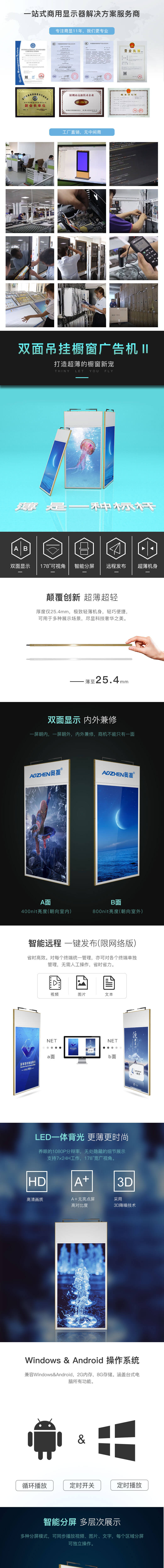 吊掛型雙面液晶廣告機(jī)2代